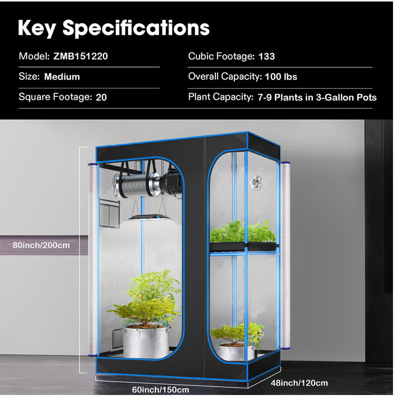 Grow Tent Complete Kit - ชุดปลูกพืชในร่มแบบครบชุด C3 Greenhouse พร้อมระบบปลูกพืชไร้ดิน ระบบปลูกในร่ม ผ้าใบเต็นท์ปลูก