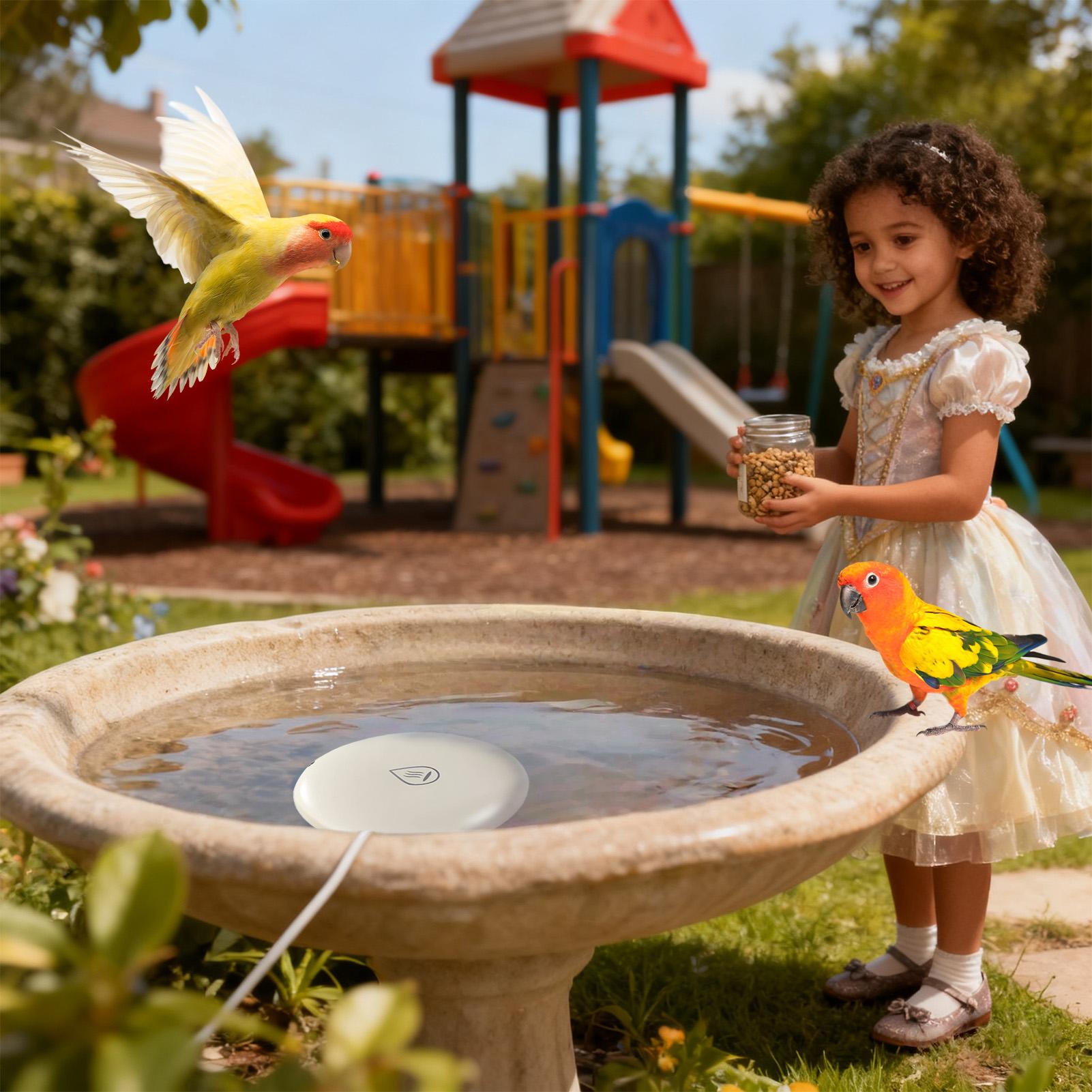 Smart Garden Bird Bath - เครื่องทำความร้อนสำหรับอ่างน้ำนก เครื่องทำความร้อนอัจฉริยะสำหรับบ่อในฤดูหนาว น้ำพุ สวน สนามหญ้า ลานบ้าน