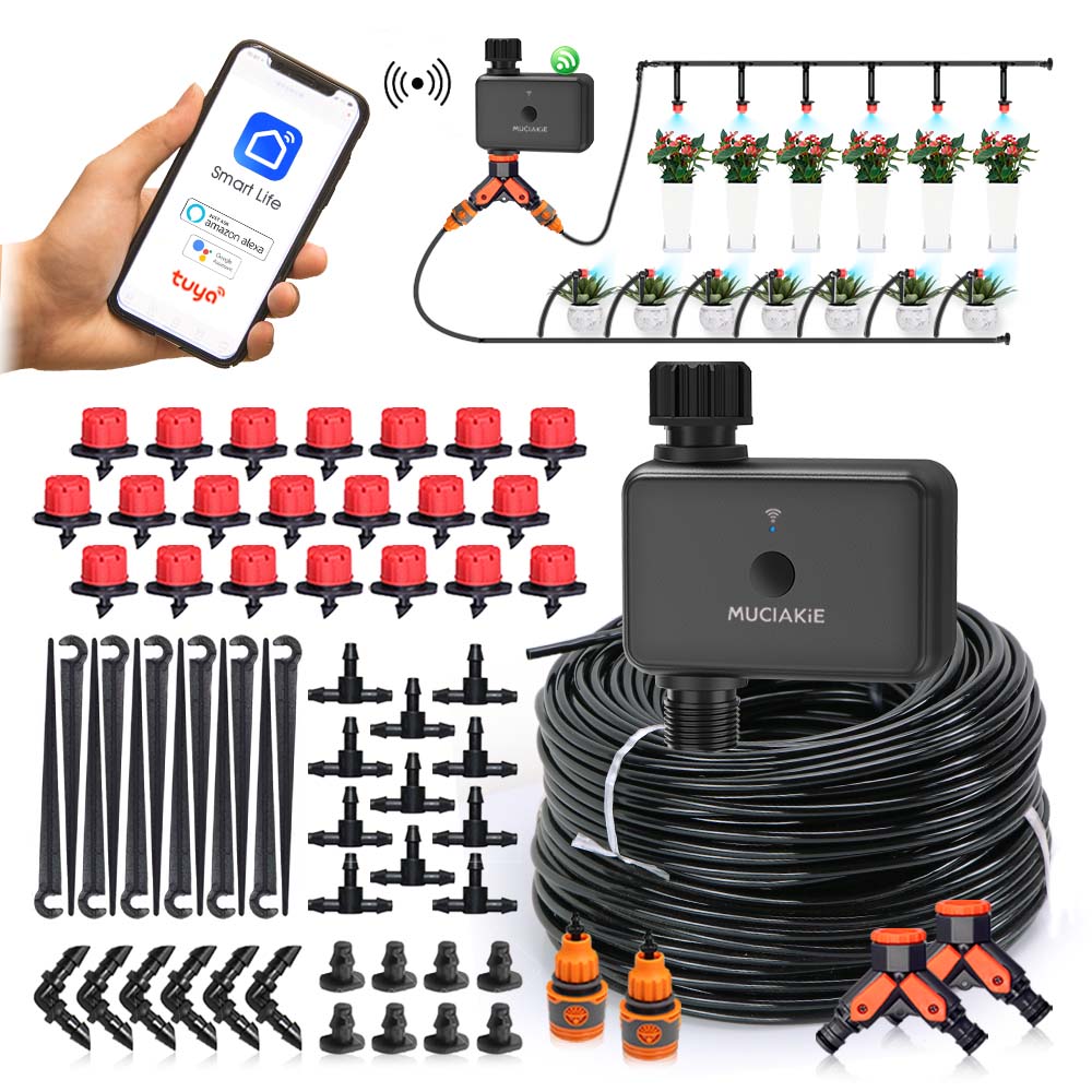 Smart Garden Keeper - 30-10M Garden Dual-Band WiFi Timerชลประทานชุดรองรับฟังก์ชั่นเสียงอัจฉริยะAPPควบคุมสนามหญ้ารดน้ําอัตโนมัติระบบ
