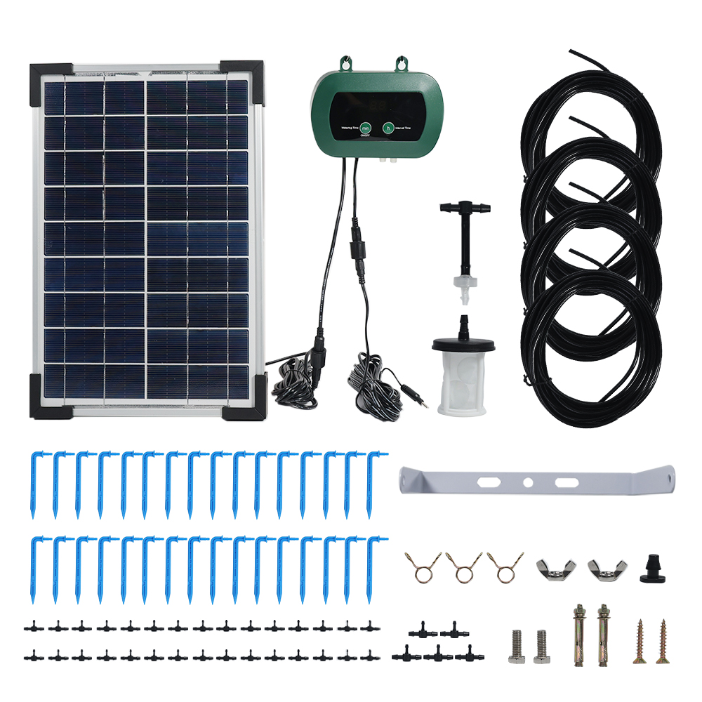 Smart Garden - อุปกรณ์ไฮโดรโปนิกส์พลังงานแสงอาทิตย์ ปั๊มจ่ายน้ำแบบหยดขนาดเล็ก ชุดรดน้ำในสวนและเรือนกระจก ระบบควบคุมอัจฉริยะ ชุดหยดน้ำ ระบบน้ำหยด