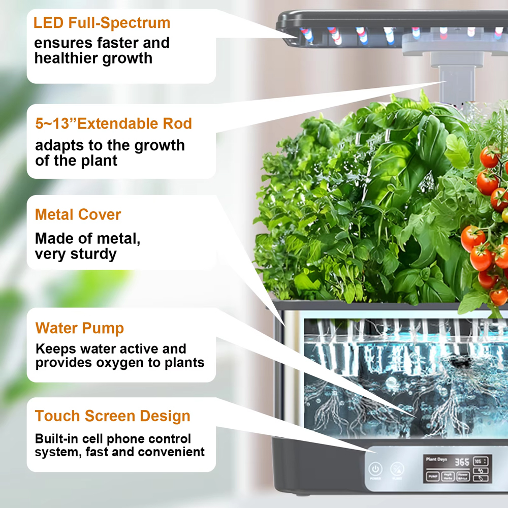 ระบบปลูกพืชไฮโดรโปนิกส์ในร่ม T - Smart Garden Box บทวิจารณ์และราคา