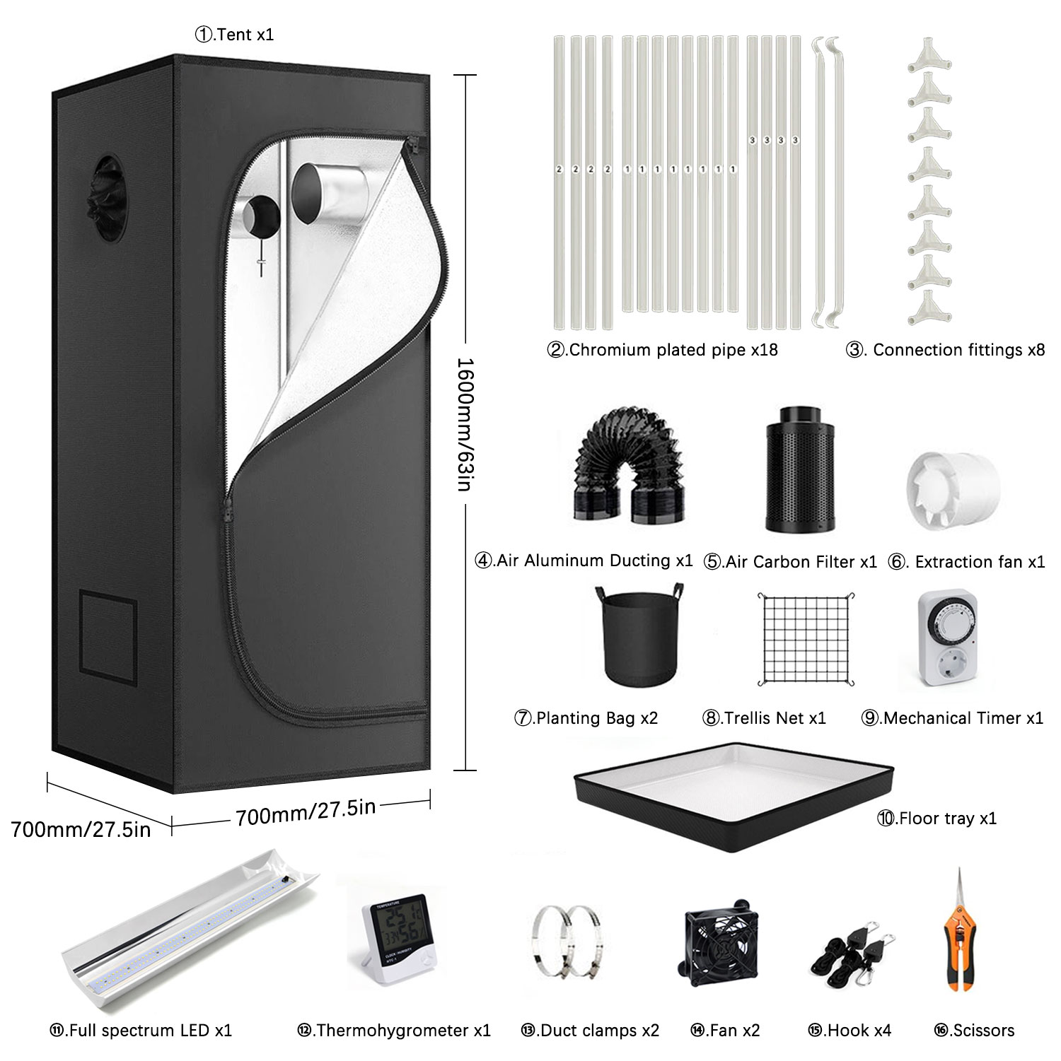 4x4 Grow เต็นท์ชุด LED Grow Li - Grow Tent Complete Kit บทวิจารณ์และราคา