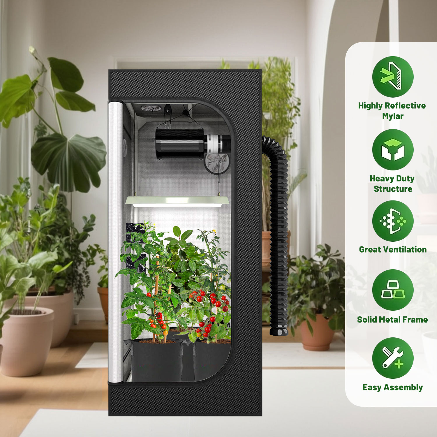 4x4 Grow เต็นท์ชุด LED Grow Li - Grow Tent Complete Kit บทวิจารณ์และราคา