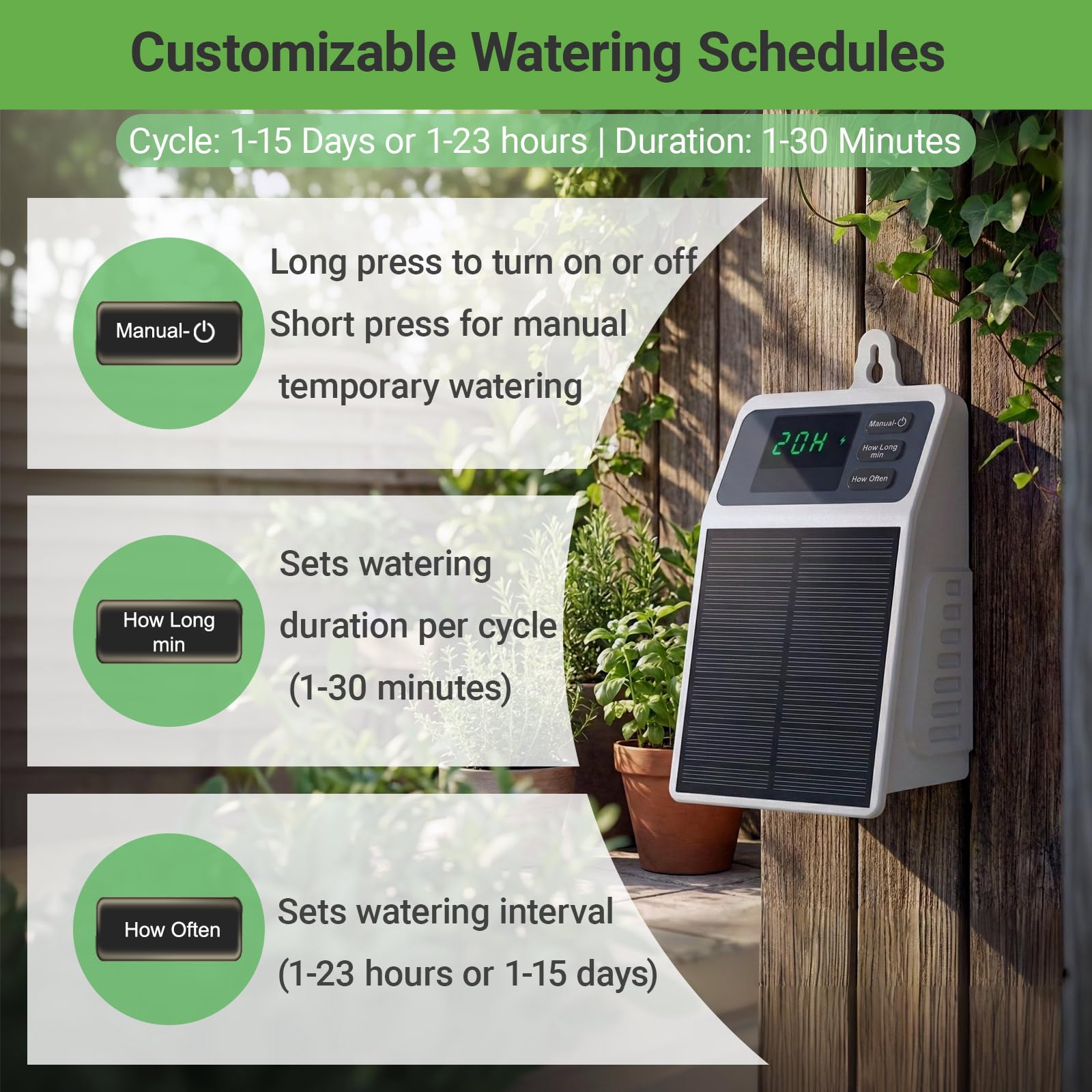 ระบบให้น้ำหยดด้วยพลังงานแสงอาท - Smart Garden Monitor บทวิจารณ์และราคา