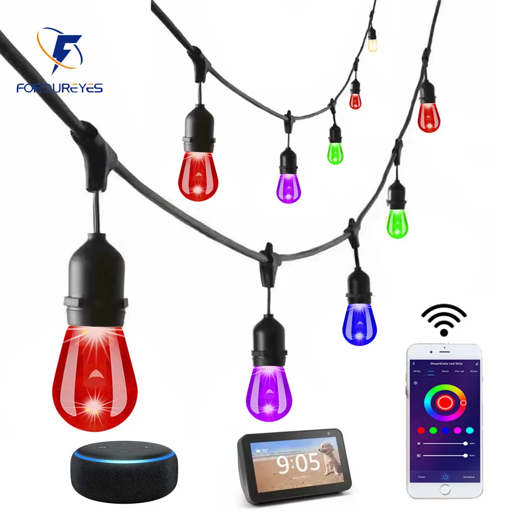10M 20M 30M LED String ไฟเกรดพ - Smart Garden Festoon Lights บทวิจารณ์และราคา